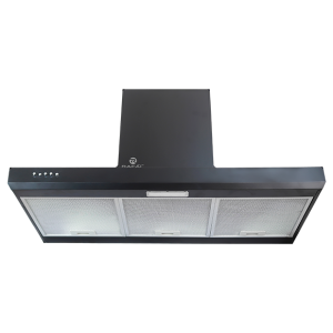 شفاط مطبخ رفال حرف T – أسود | 90 سم | شفط 1000 م³ | فلتر كربوني | موتور نحاس