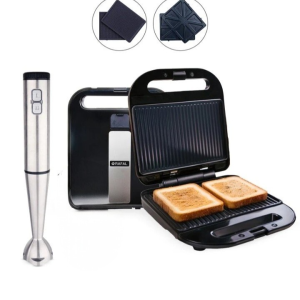 ساندوتش ميكر 2×1⁩الجامبو + هاند بلندر 1200وات⁩